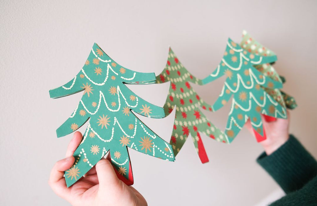 Christmas Trees Concertina Garland