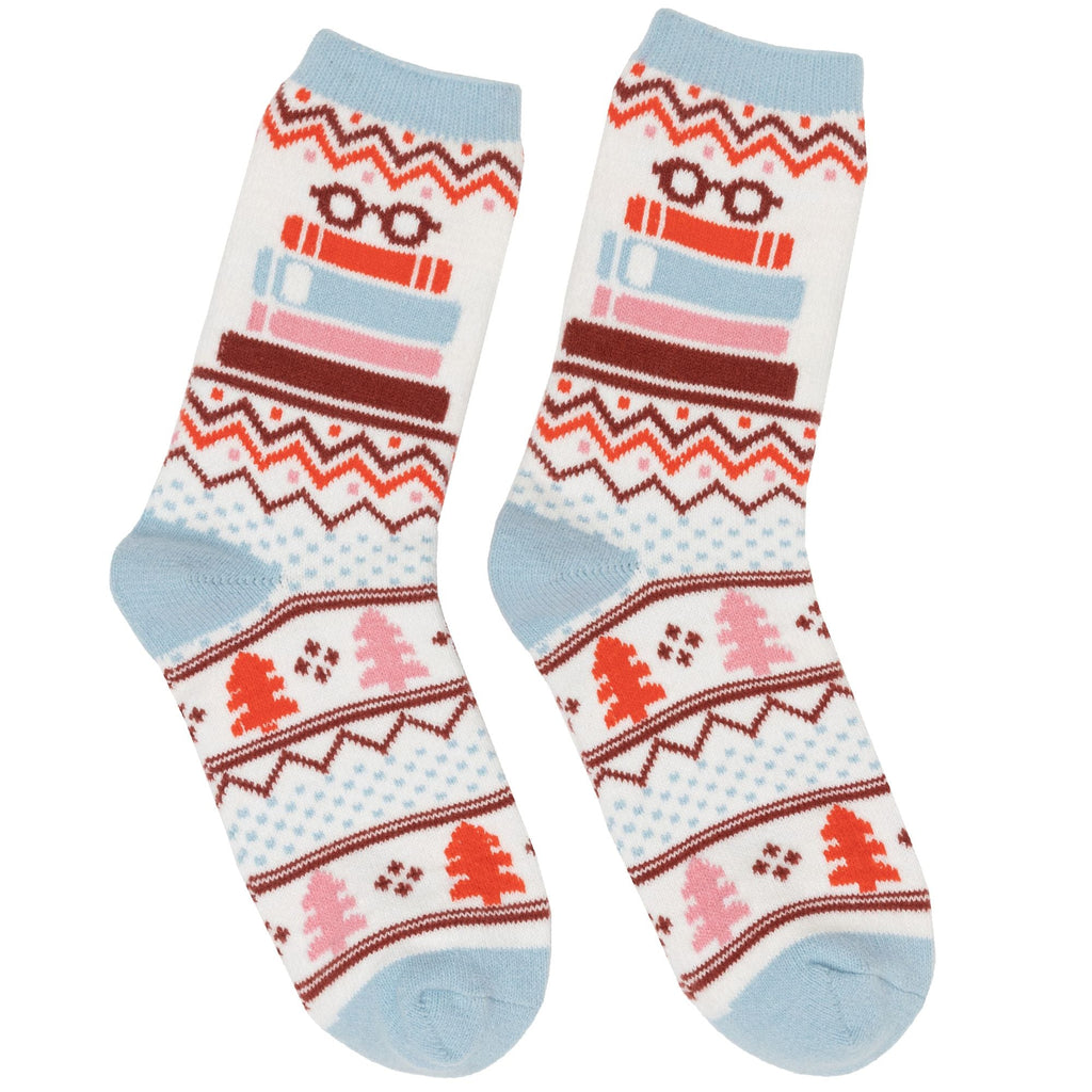 TBR Book Stack Cozy Socks