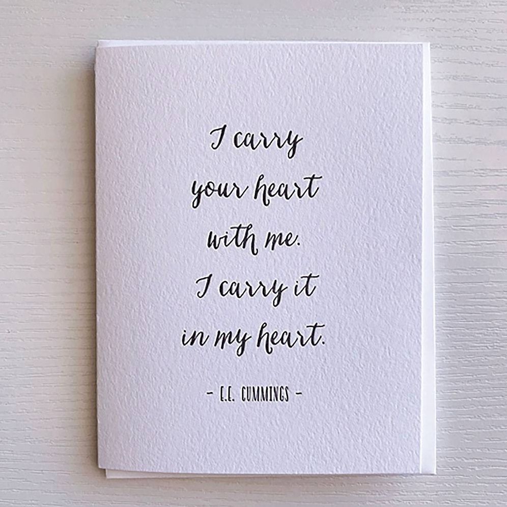 Carry Your Heart Love Card