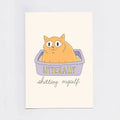 Litter Box Greeting Card