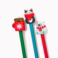 Holiday Cozy Critter Pens, 3 styles assorted