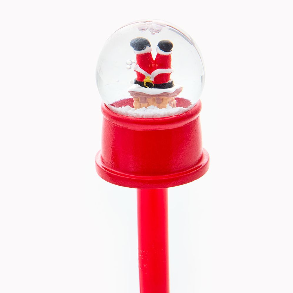 Santa Chimney Snow Globe Pen