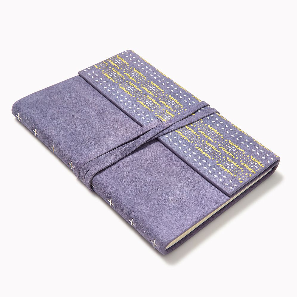 Mauve Tie Suede Leather Journal