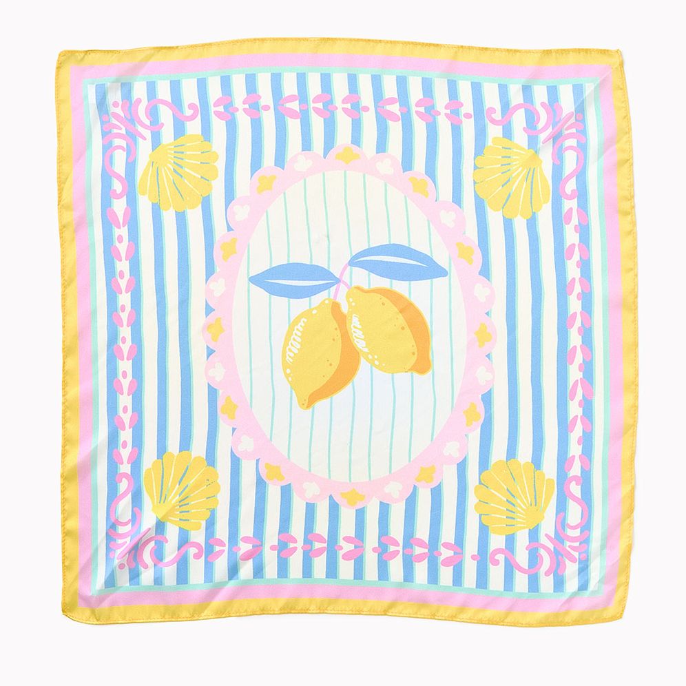 Satin Lemon Scarf