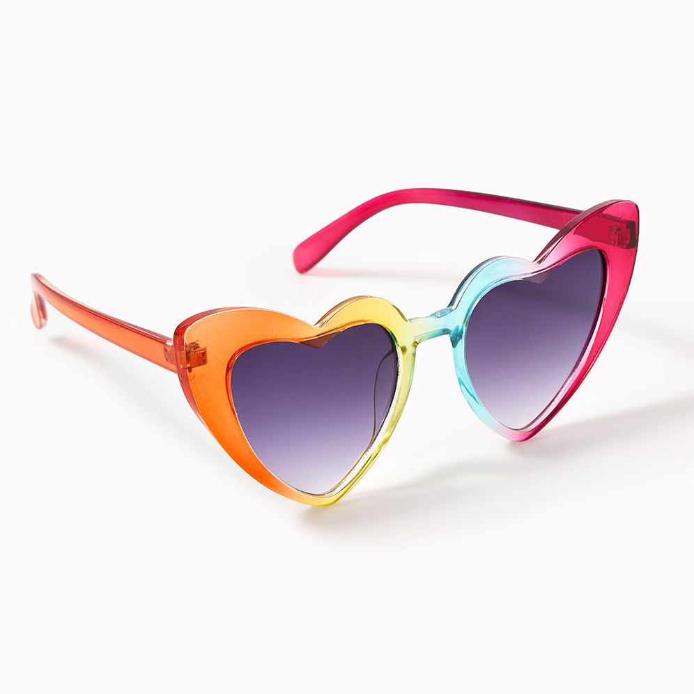 Bright Rainbow Heart Glasses