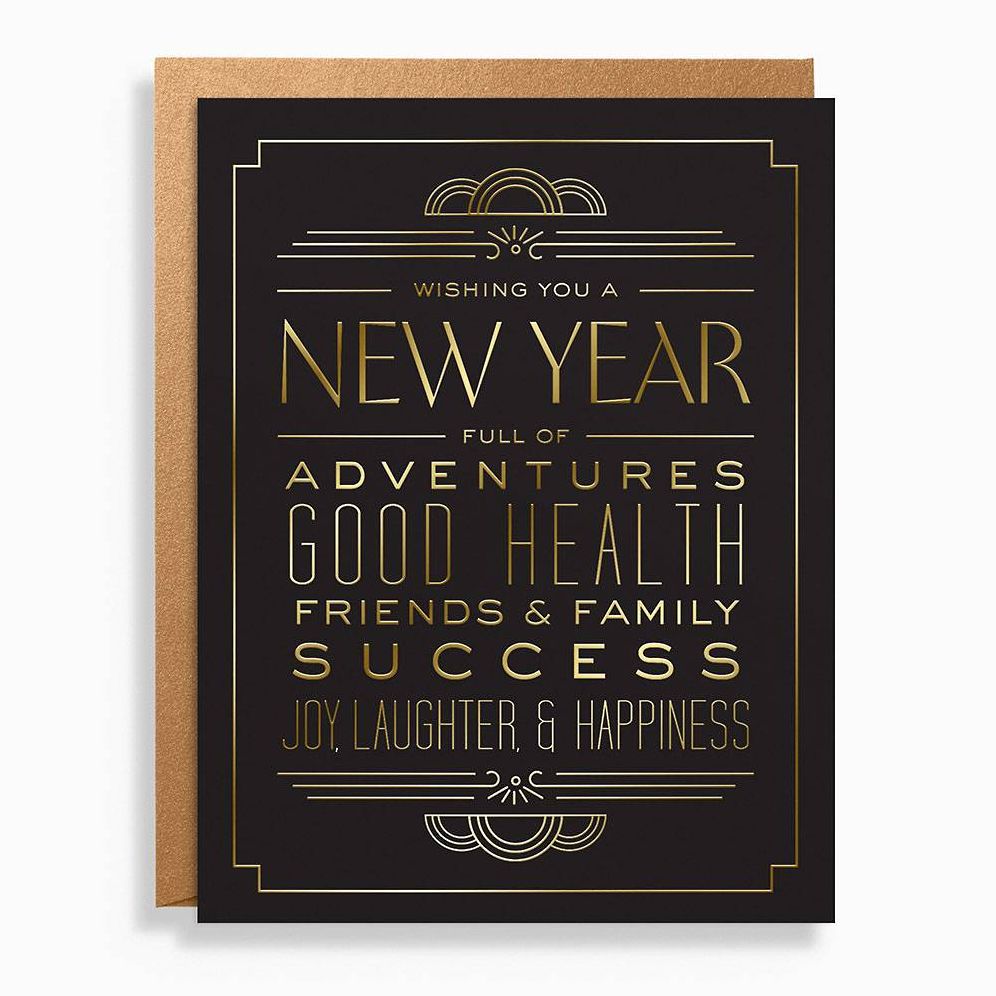 New Years Typography Stationery Set
