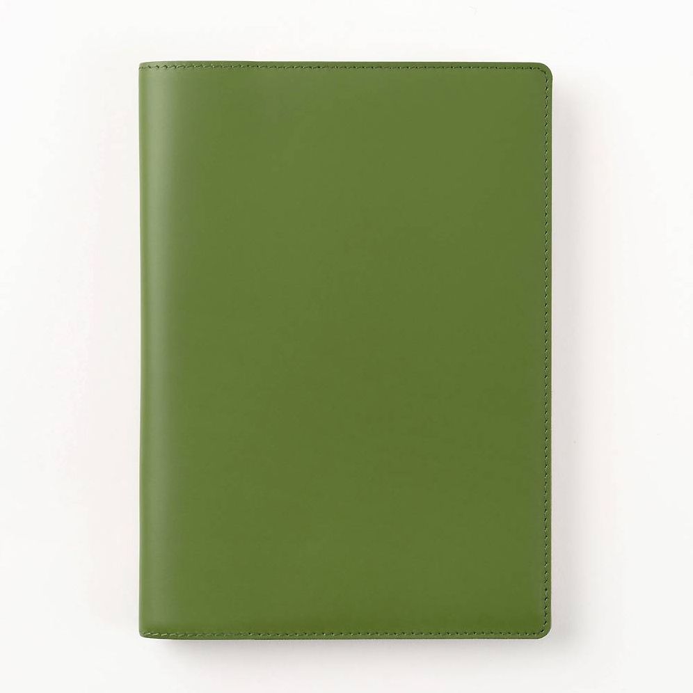 Paper Source Green Leather Refillable A5 Journal Cover