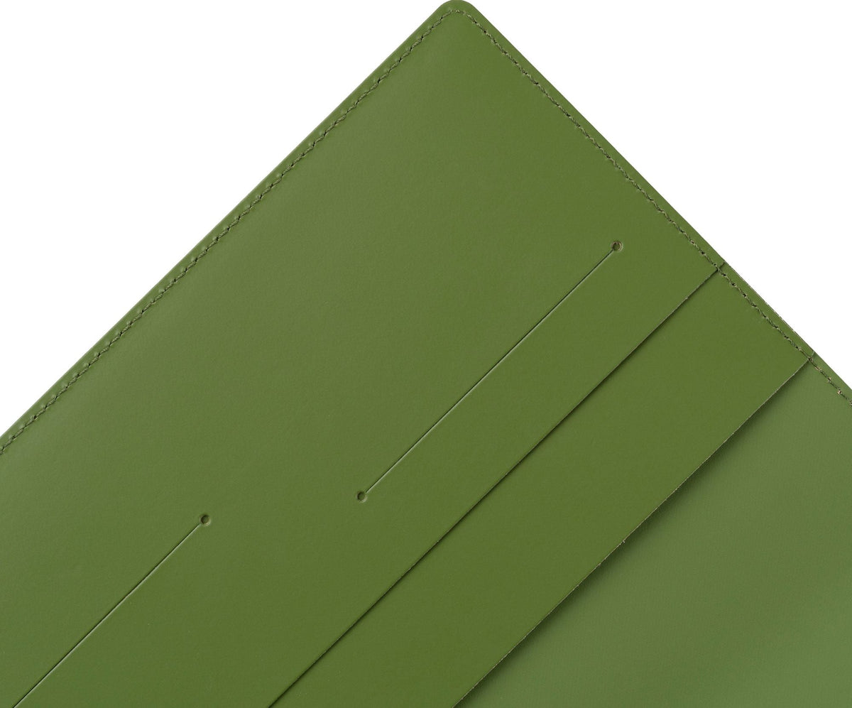 Paper Source Green Leather Refillable A5 Journal Cover