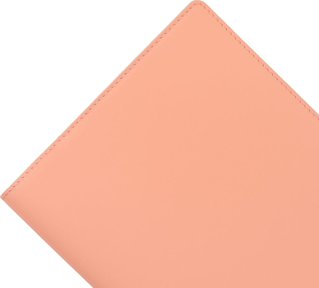 Paper Source Peach Leather Refillable A5 Journal Cover