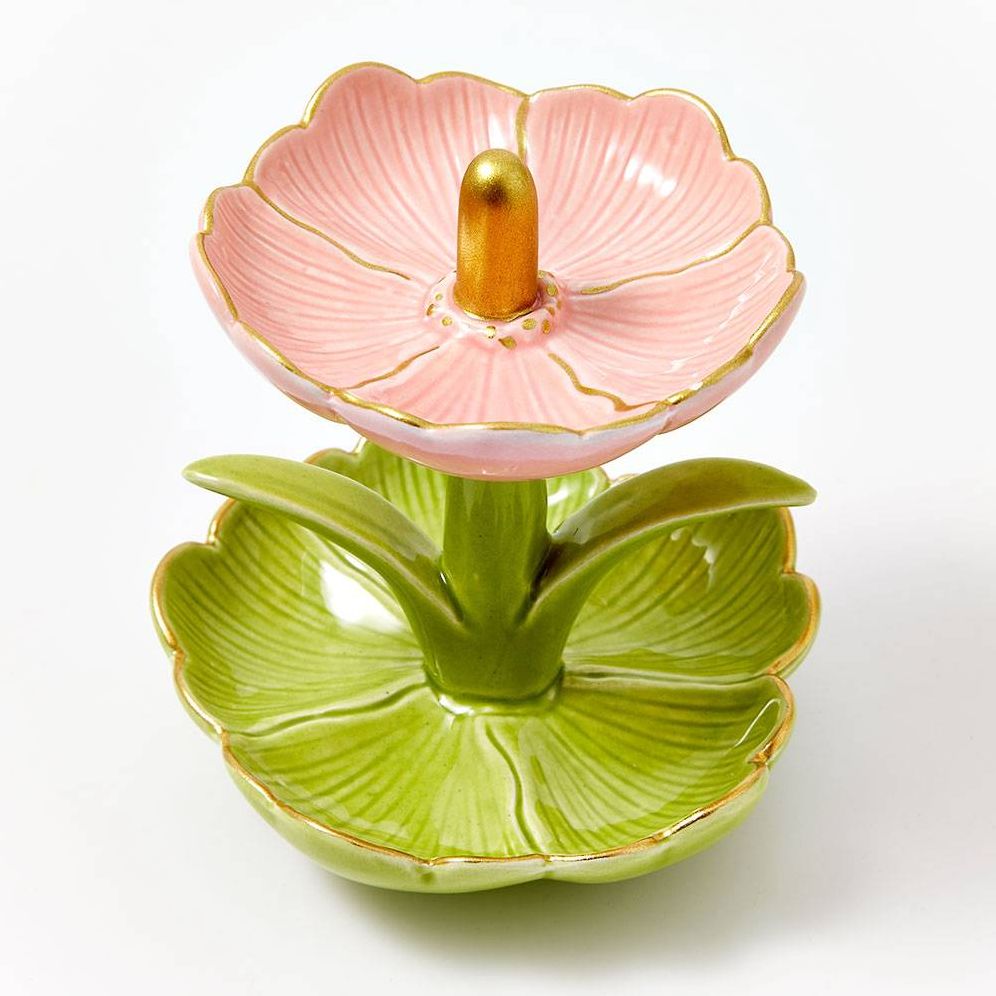 Ceramic Floral Jewelry Holder Exclusive