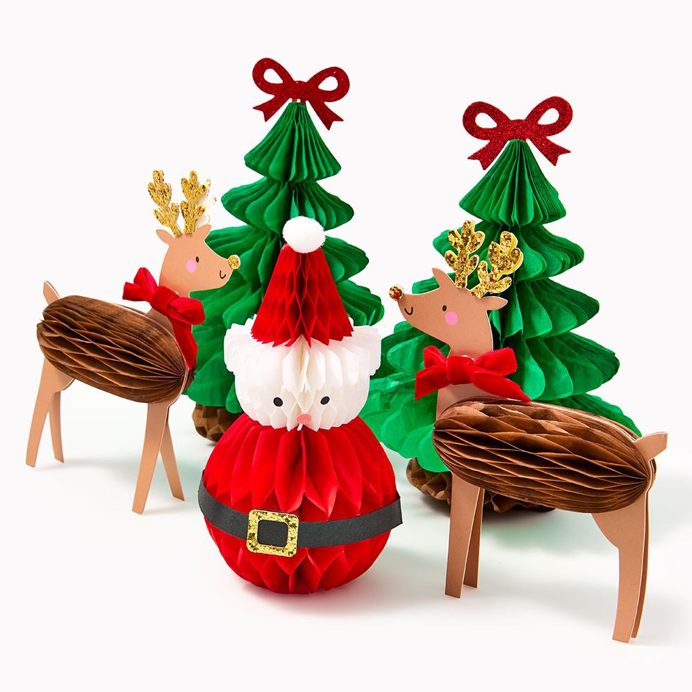 Santa, Deer and Tree Honeycomb Set