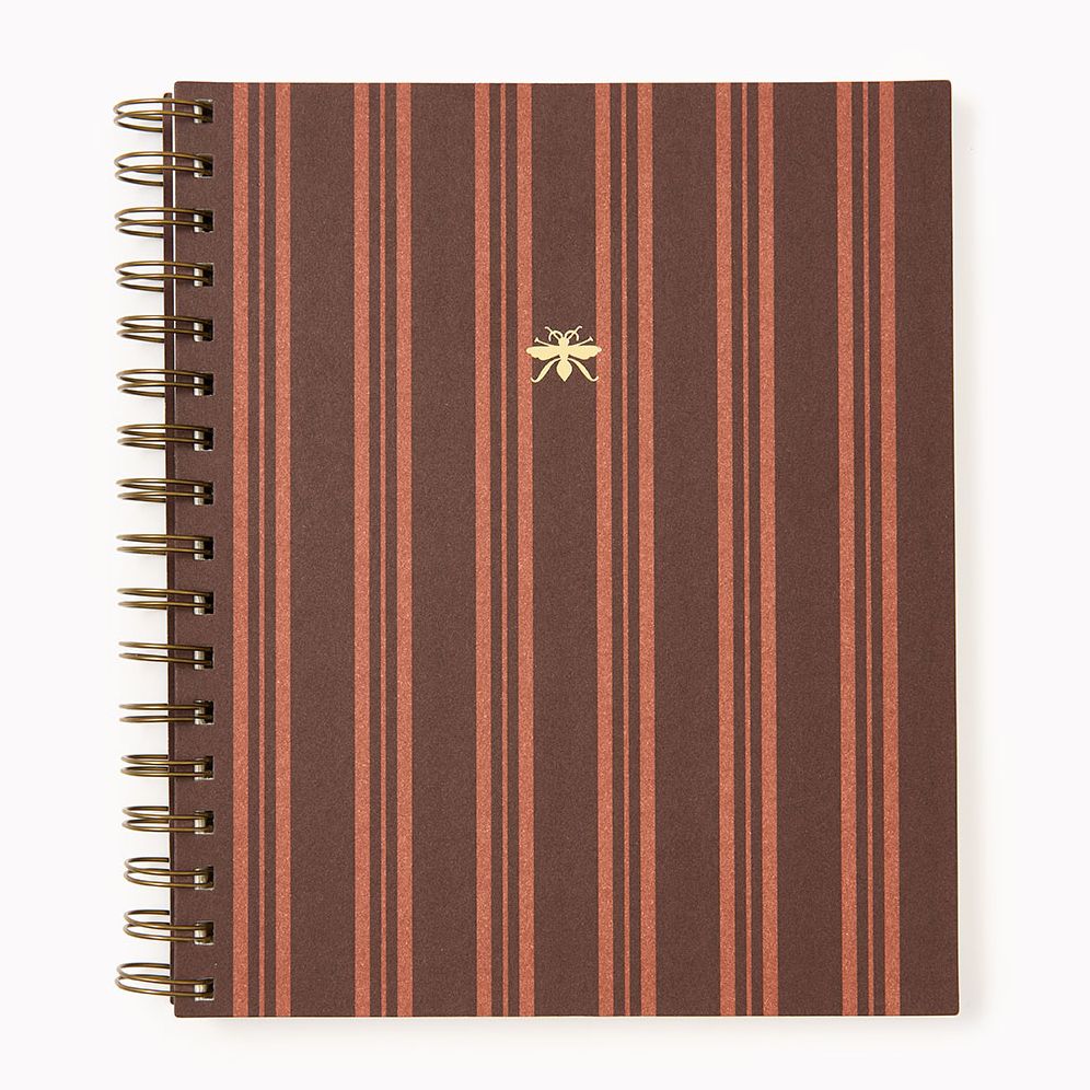 Choc Stripe Paper Wasp Daily Planner