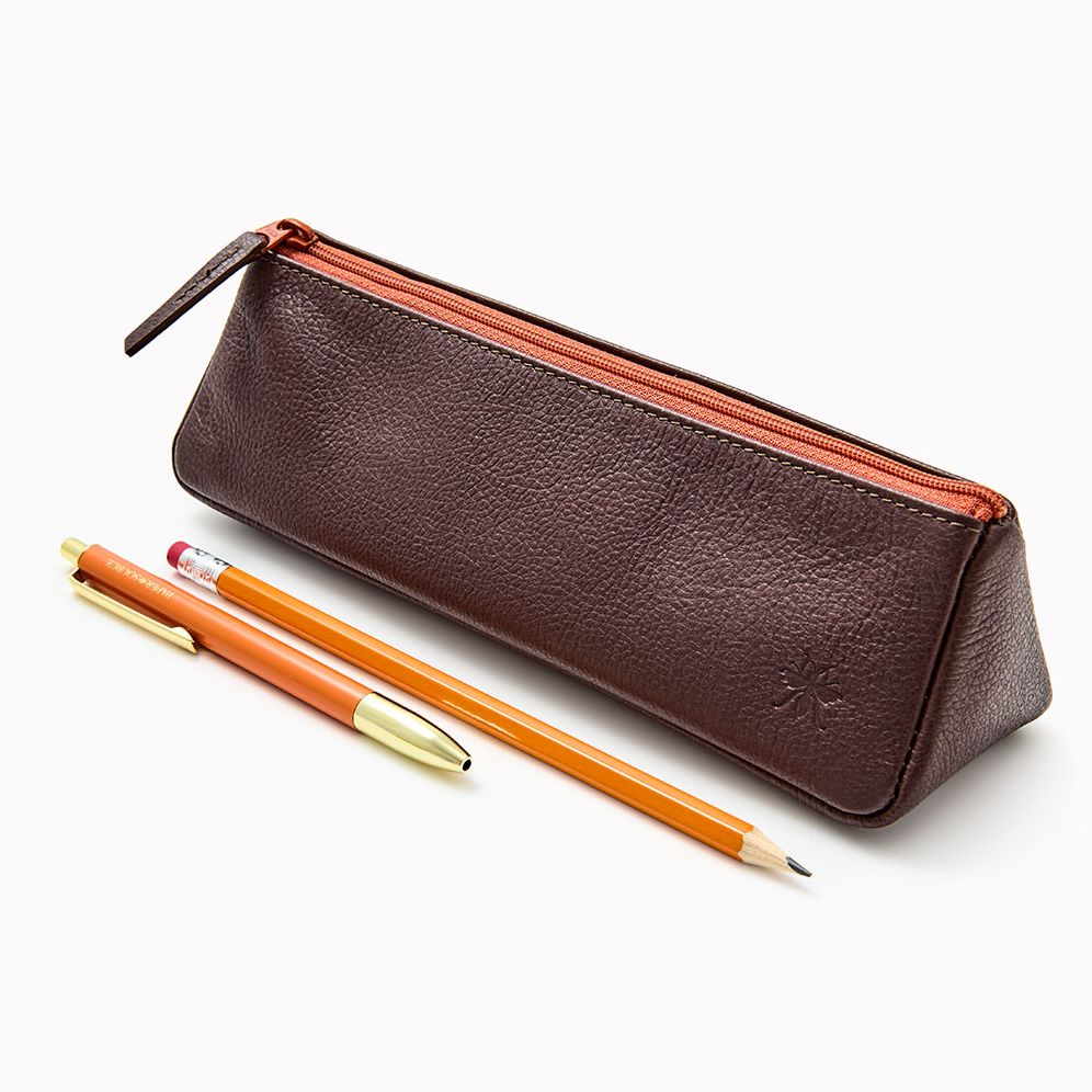Chocolate Paper Wasp Tri Pencil Pouch