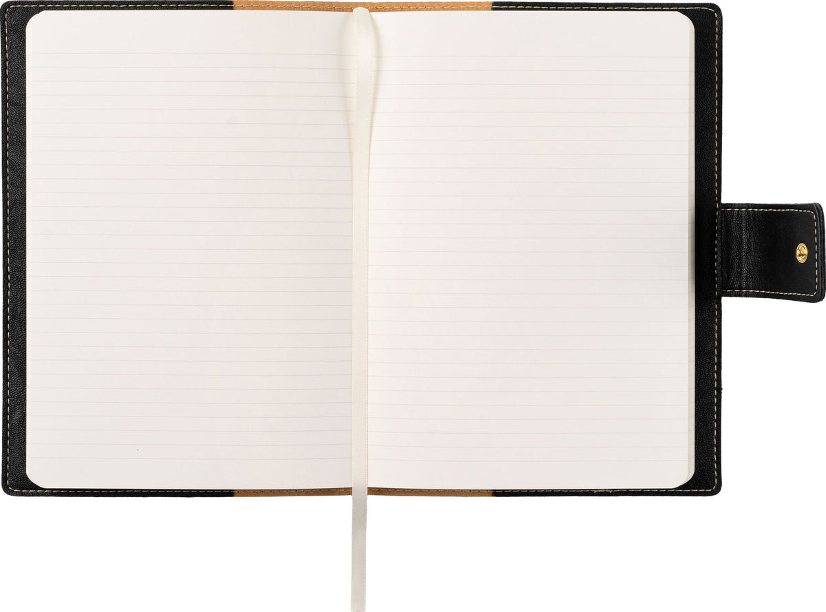 Paper Source Black A5 Leather Journal Cover with Clasp