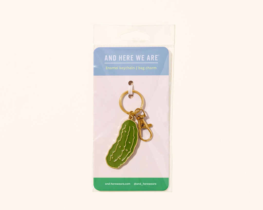 Enamel Keychain & Bag Charm - Pickle