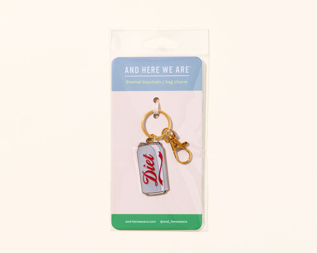 Enamel Keychain & Bag Charm - Diet Soda