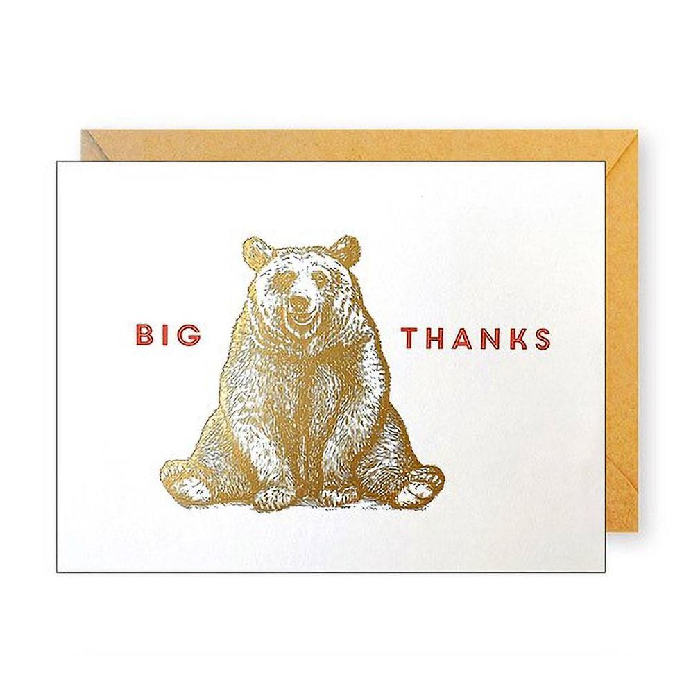 Big Thanks Bear Thank You Card
