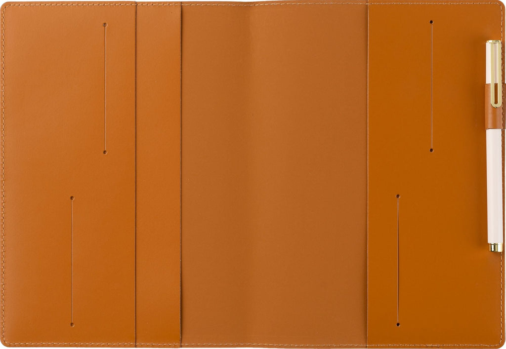 Paper Source Tan Leather Refillable A5 Journal Cover