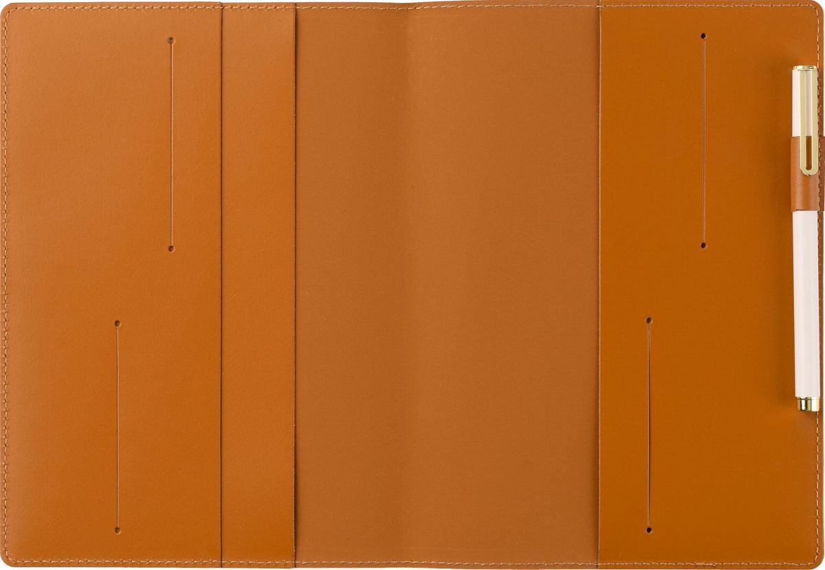 Paper Source Tan Leather Refillable A5 Journal Cover