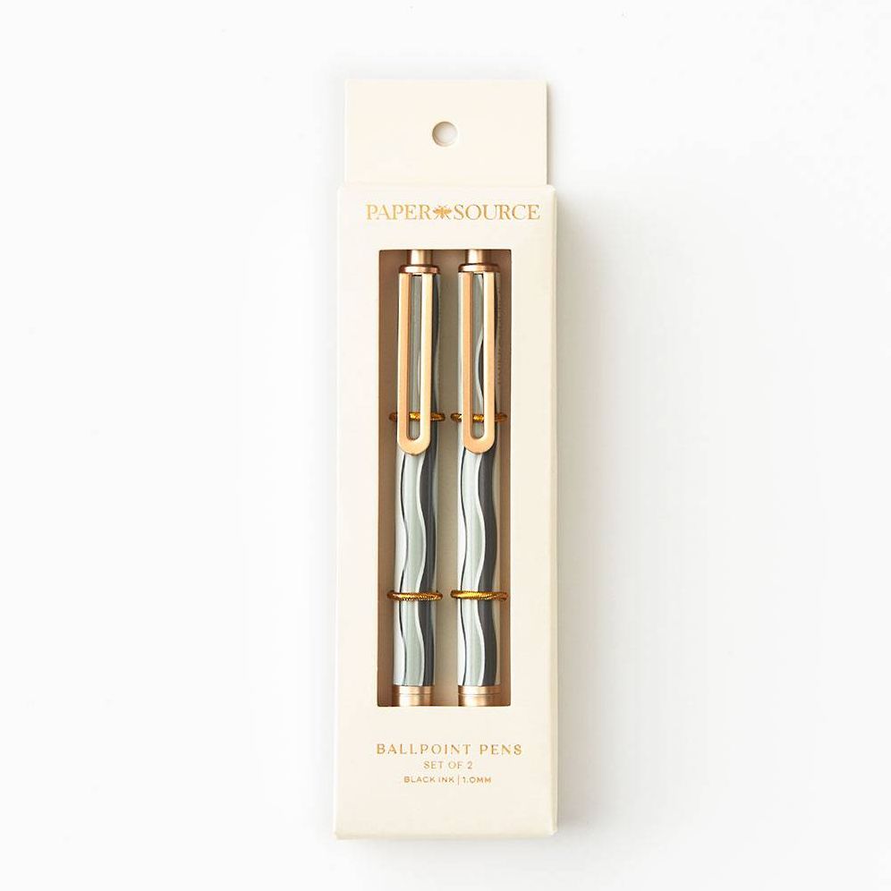 PS Collection Gray Wavy Ballpoint Pen S/2