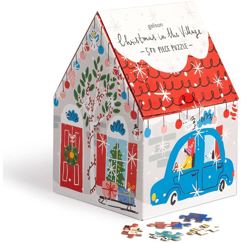 Christmas in the Village 500 Piece House Puzzle