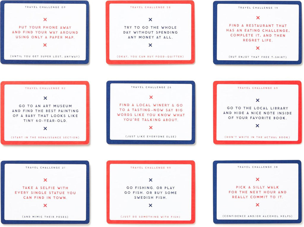 Challenge Accepted Travel Tasks Card Deck