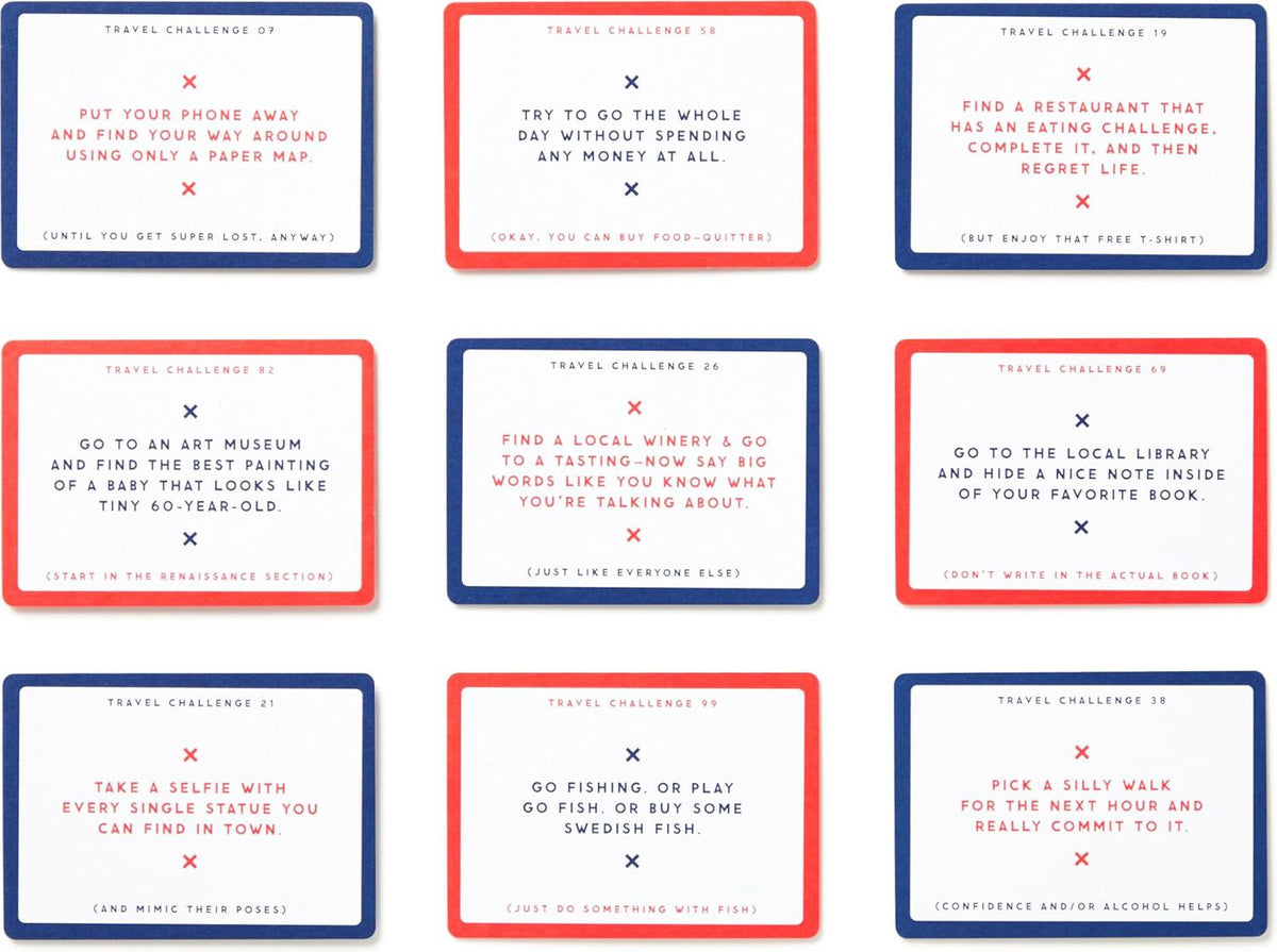 Challenge Accepted Travel Tasks Card Deck