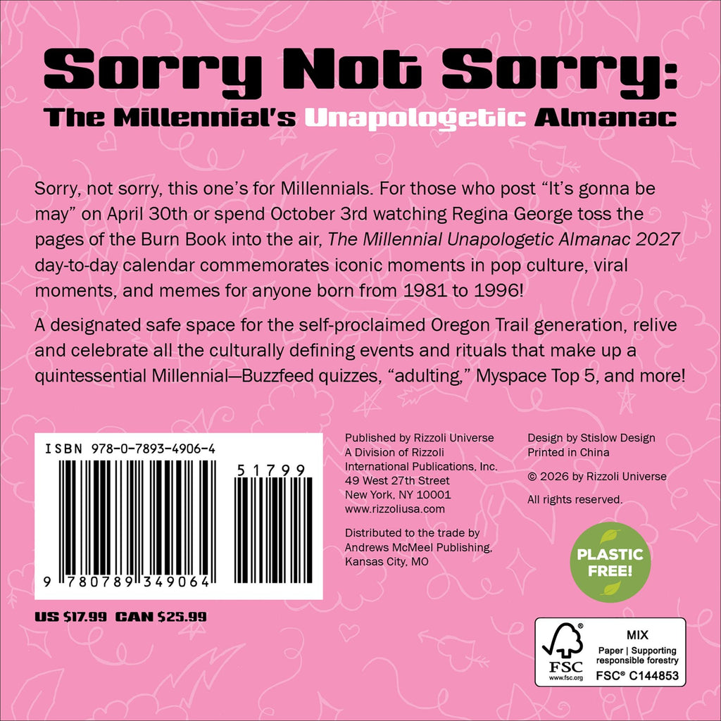 2027 Millennial Nostalgic Almanac Day-to-Day Calendar