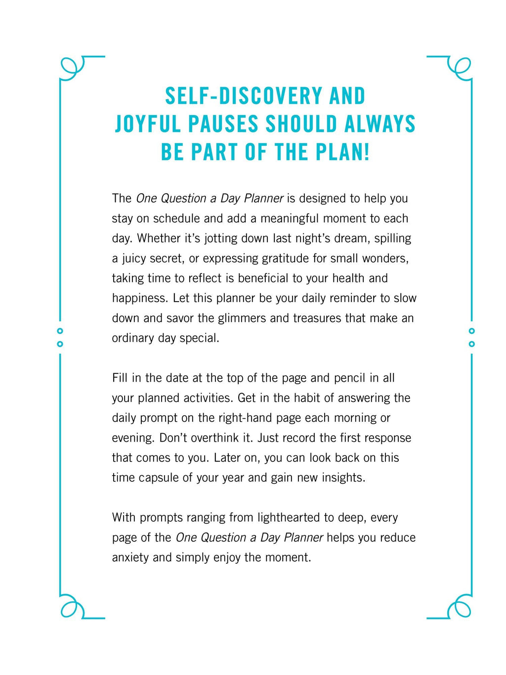 One Question a Day Weekly Planner: 365 Prompts for a Meaningful Year