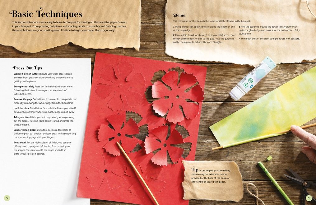 The Bouquet in a Book: Winter: Pre-punched pages to press out and make