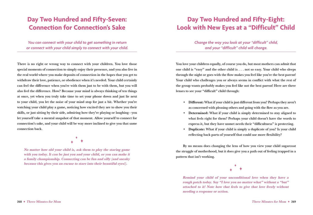 Three Minutes for Mom: 365 Days of Empowerment, Encouragement, and Growth for a More Connected Motherhood