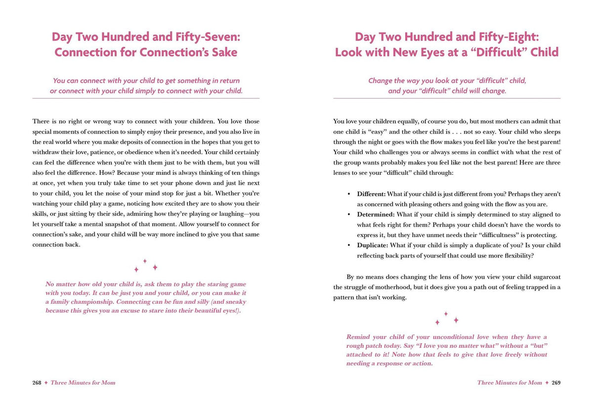 Three Minutes for Mom: 365 Days of Empowerment, Encouragement, and Growth for a More Connected Motherhood