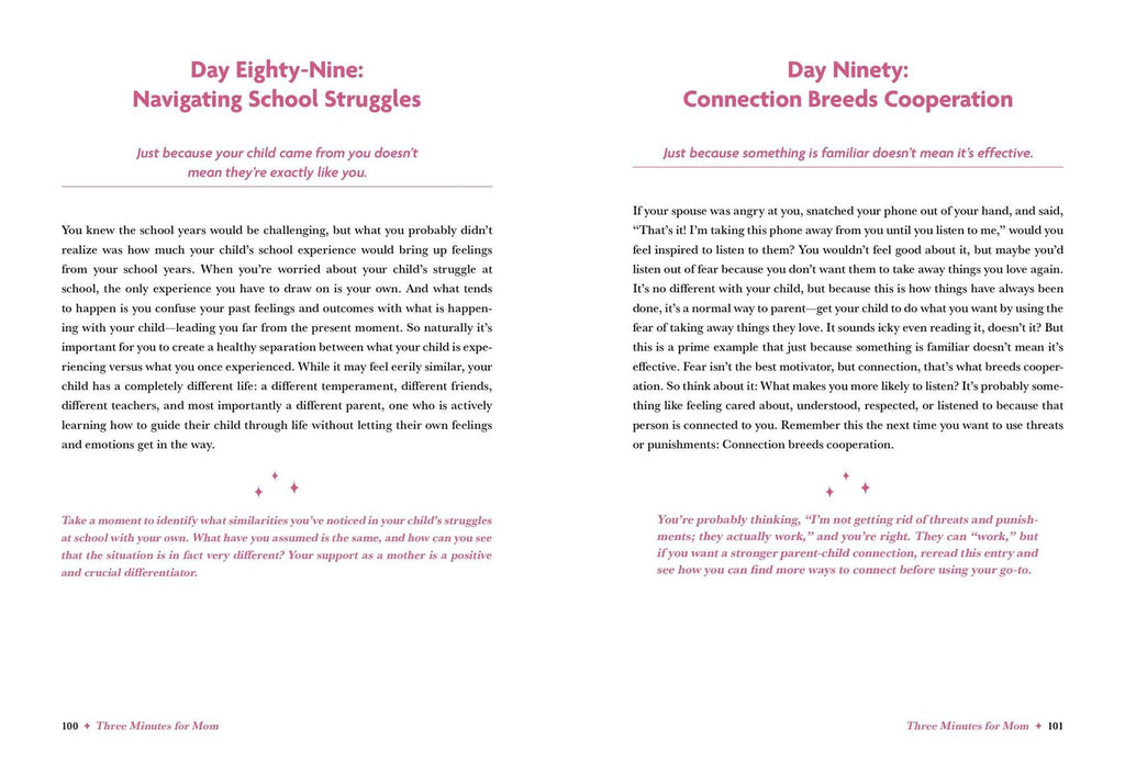 Three Minutes for Mom: 365 Days of Empowerment, Encouragement, and Growth for a More Connected Motherhood