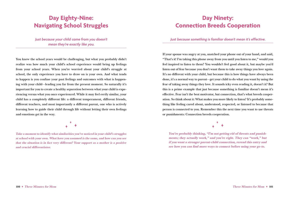 Three Minutes for Mom: 365 Days of Empowerment, Encouragement, and Growth for a More Connected Motherhood