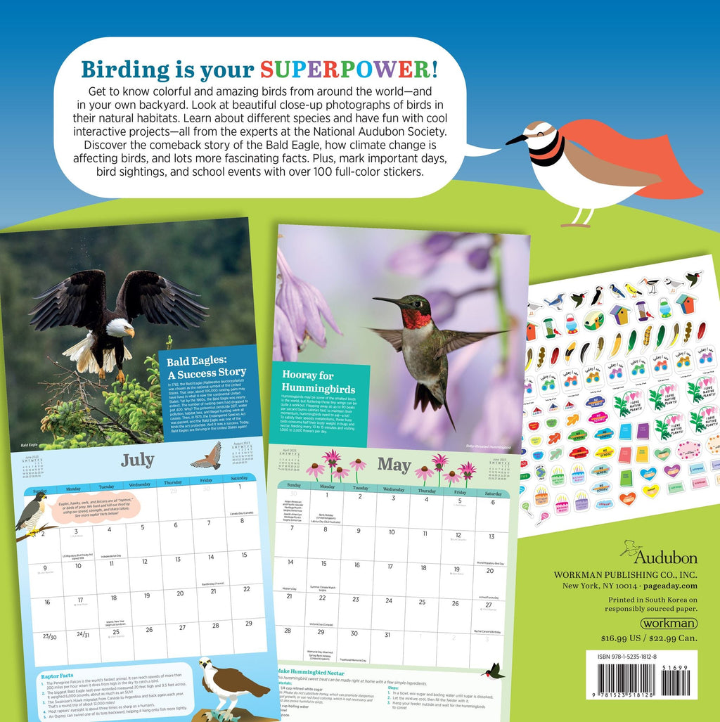 2023 Kids' Birding Activity Wall Calendar
