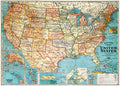 USA Map Wrap & Poster