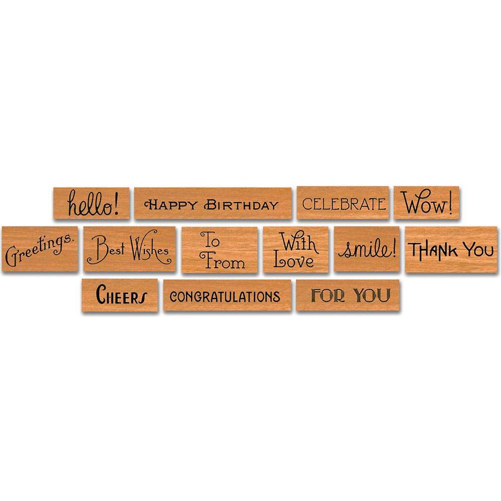 Greetings Rubber Stamp Set