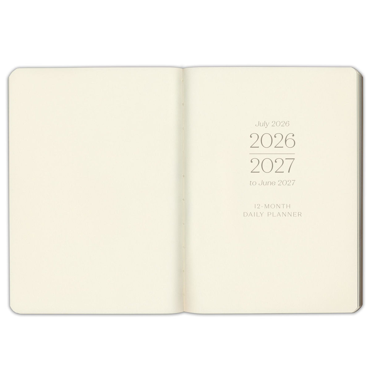 2026-2027 Paper Source Black Leather 12-Month Daily Planner