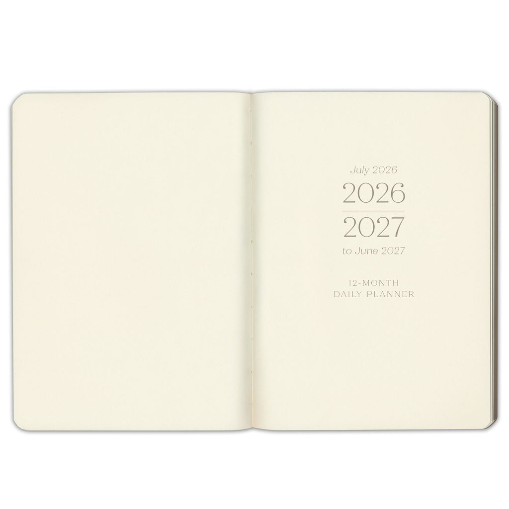 2026-2027 Paper Source Gray Lilac Leather 12-Month Daily Planner