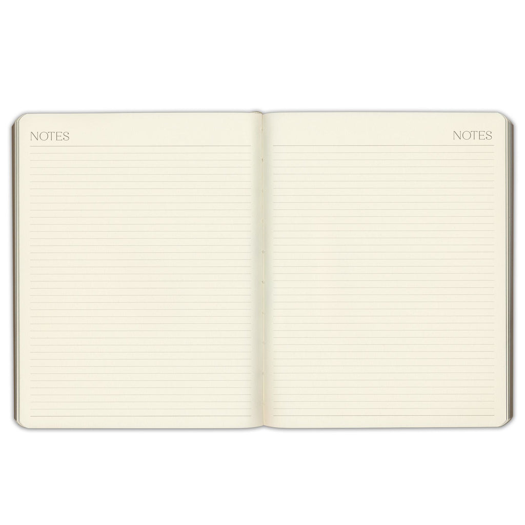 2026-2027 Paper Source Black Leather 18-Month Monthly Desk Planner
