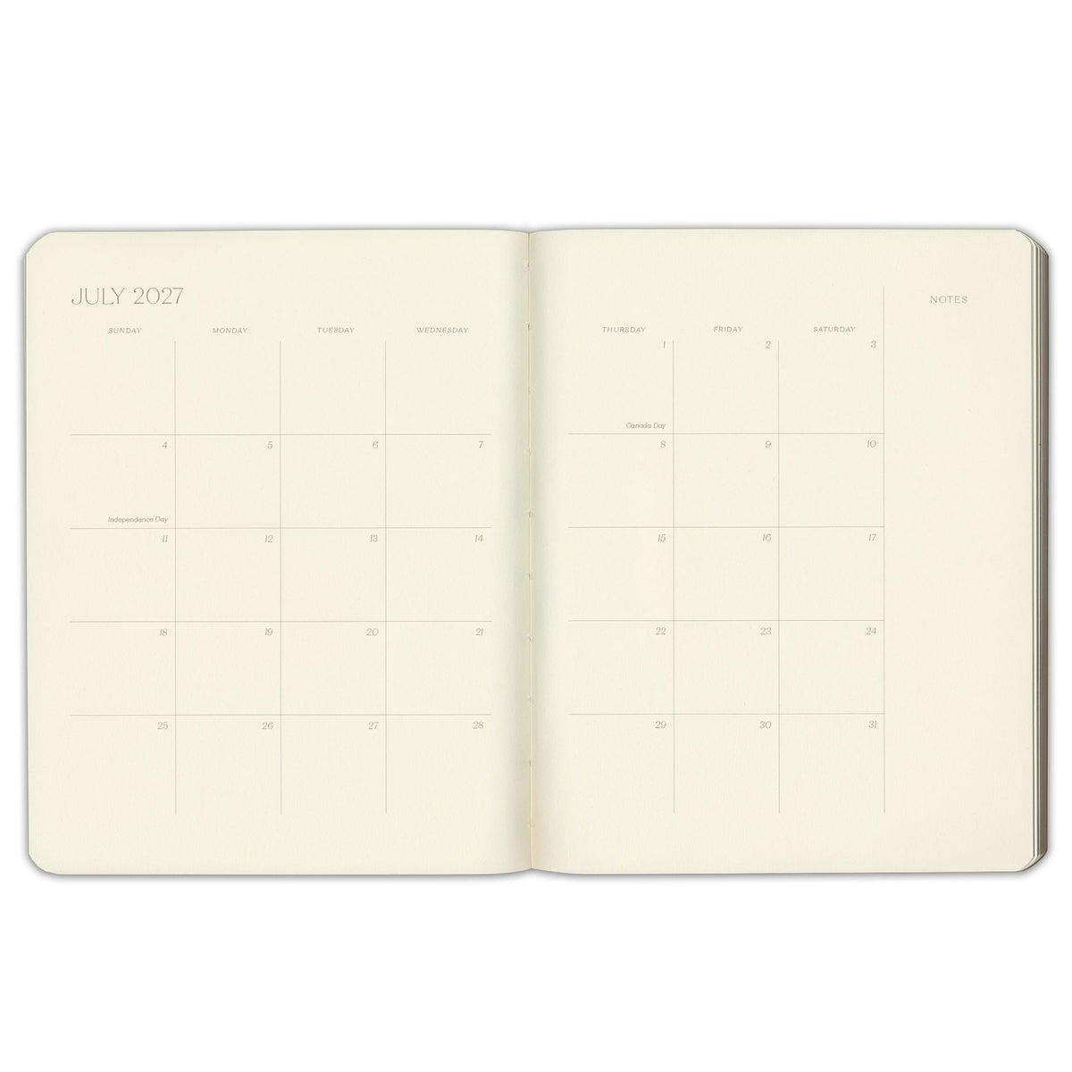 2026-2027 Paper Source Cobalt Blue Leather 18-Month Weekly Desk Planner