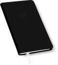 2026-2027 Paper Source Black Leather 18-Month Weekly Pocket Planner