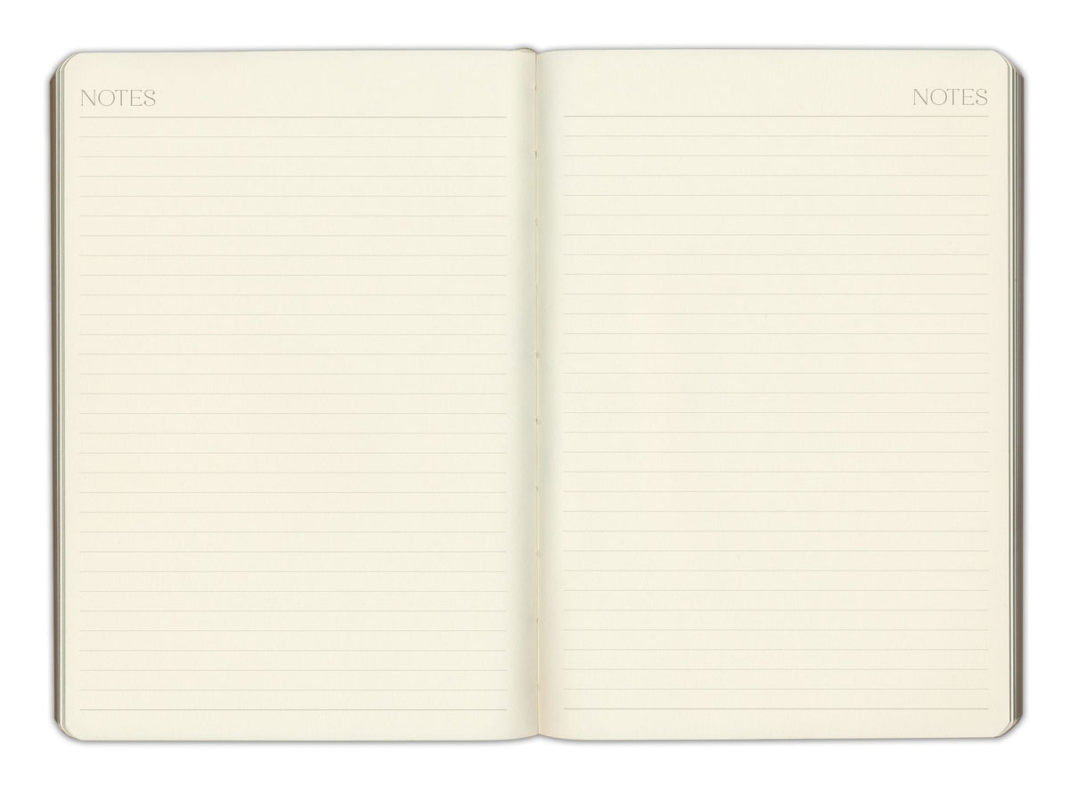 2026-2027 Paper Source Black Leather 18-Month Monthly Pocket Planner