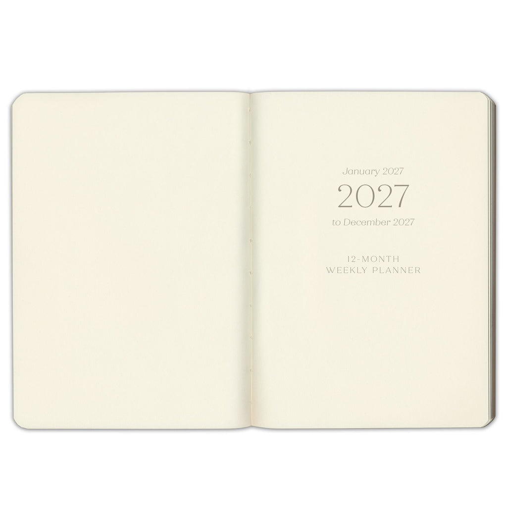 2027 Paper Source Black Weekly Desk Planner