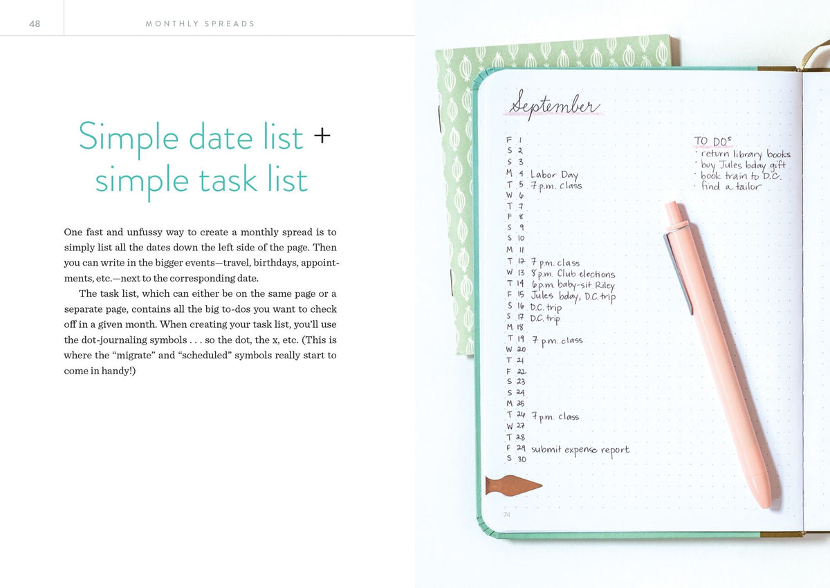 Dot Journaling - The Set: Includes a How-To Guide and a Blank Dot-Grid Journal