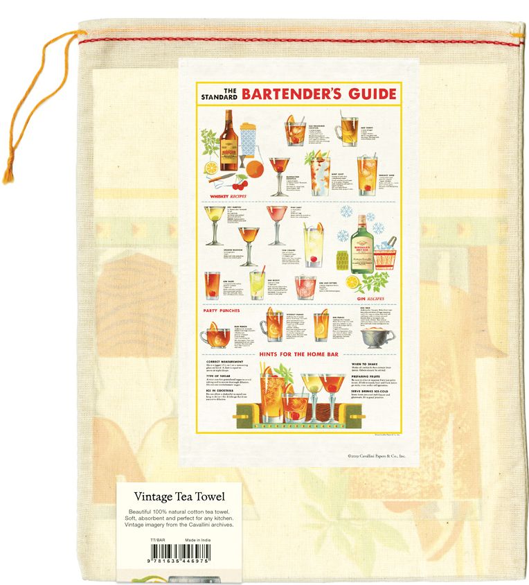 Bartender's Guide Tea Towel