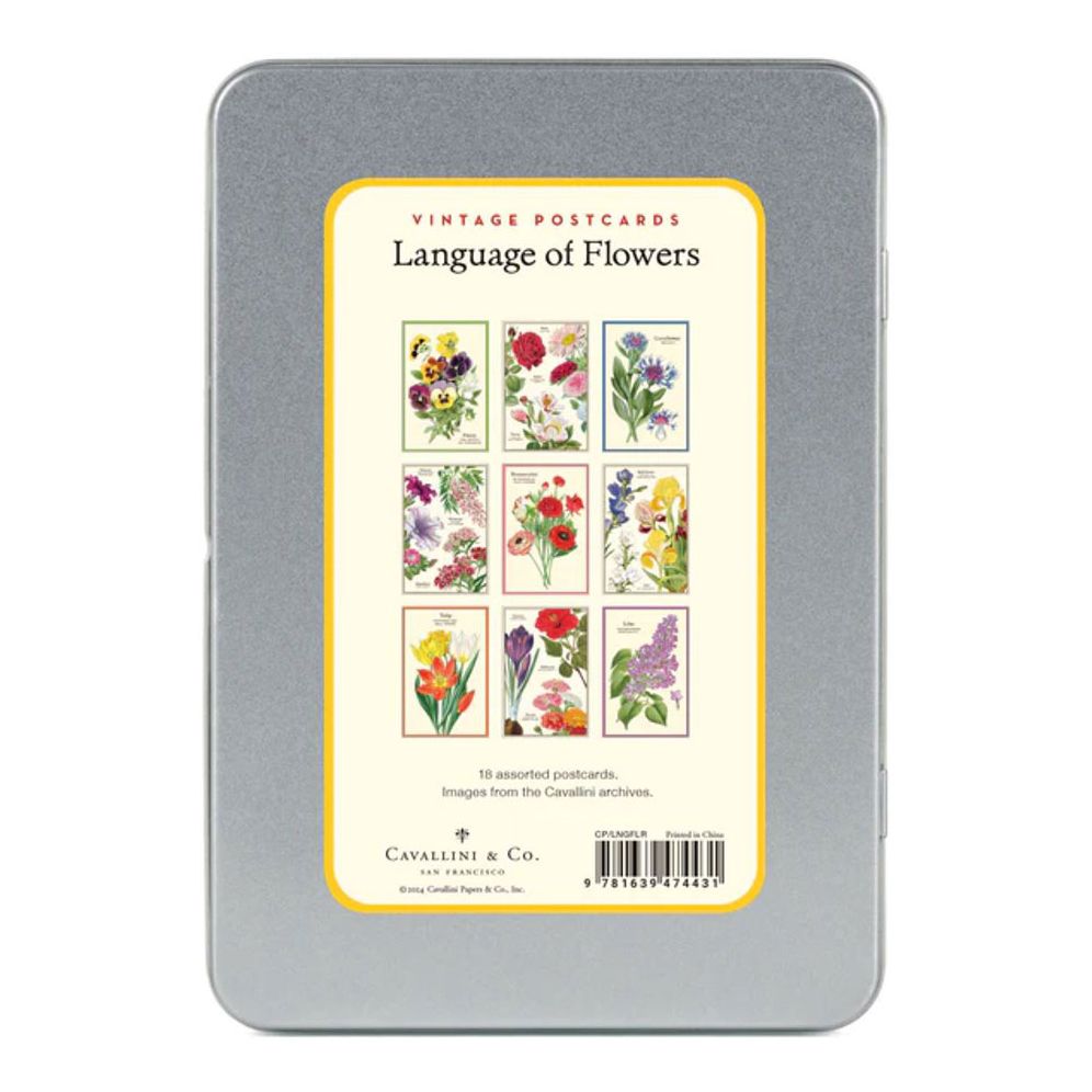 Language of Flowers Vintage Postcard Set