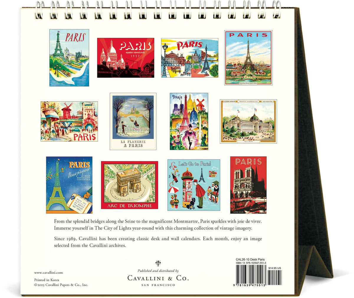 2026 Paris Desk Calendar
