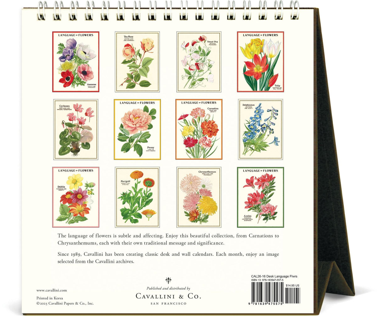 2026 Language of Flowers Desk Calendar