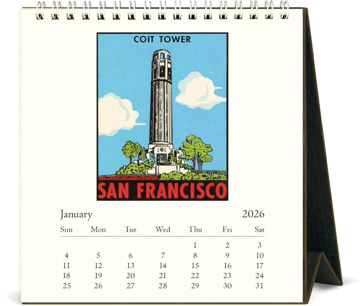 2026 Cavallini San Francisco Desk Calendar